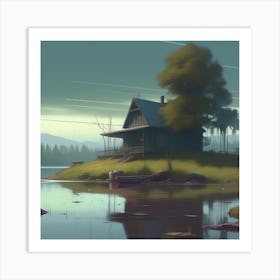 House By The Lake 8 Art Print