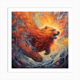 Fire Bear 1 Art Print