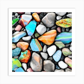 Colorful Rocks 1 Art Print