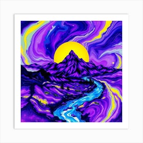 Purple River 2 Art Print