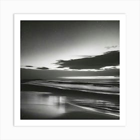 'Sunset At The Beach' 2 Art Print