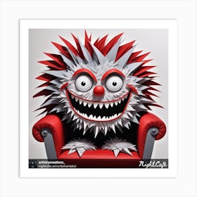 Monster On A Chair Art Print