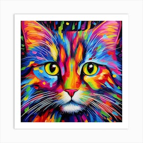 Colorful Cat 2 Art Print