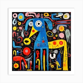 Happy Dog Art Print