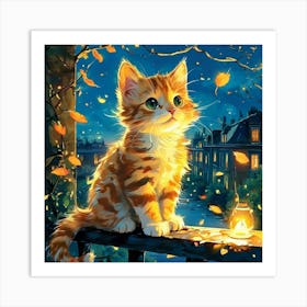 Cuteness Overload Action Dynamic Pose Cartoon Beautiful Mail Art On Cracked Paper Markers Drawing(1) Art Print