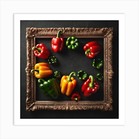 Peppers In A Frame 8 Art Print