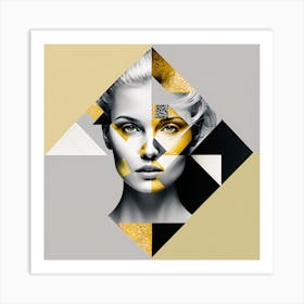 Abstract Portrait Of A Woman 3 Art Print