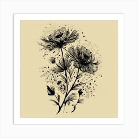 Floral Canvas: Artful Prints Art Print