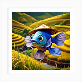 Fish In Hat Art Print