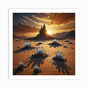 Desert Landscape With Crystals Art Print