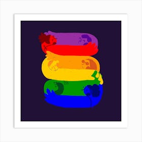Rainbow Square Art Print