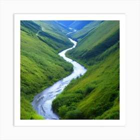 Winding Stream Art Print