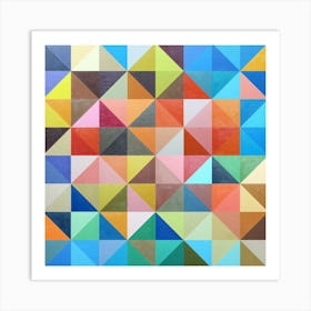 Squares and triangles in harmony 8 Art Print