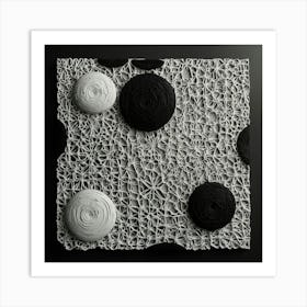 Black And White Lace Art Print