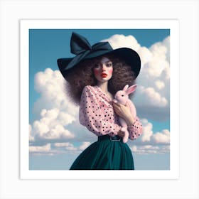 Girl In A Hat Art Print