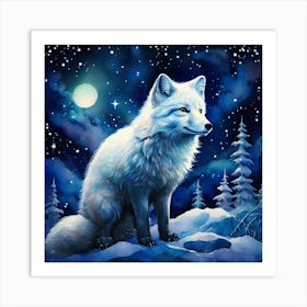 Fox In The Snow Art Print