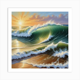 Sun Surf Art Print 2 Art Print