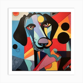 Abstract Dog Painting 1 Art Print