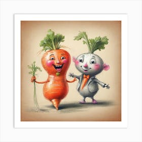 Carrots And Mice 1 Art Print