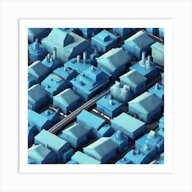 Blue City Art Print