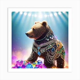 Bear In Gold Art Print