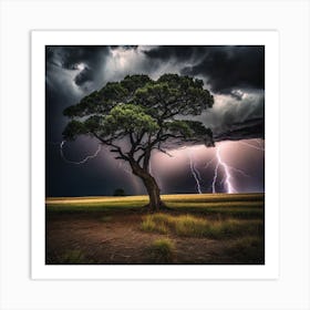 Lightning Tree 1 Art Print