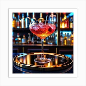 Cocktail In A Bar 3 Art Print