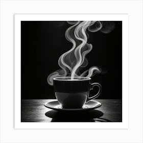 Coffee Cup With Smoke 15 Art Print