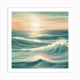 Waves On The Horizon Art Print 2 Art Print