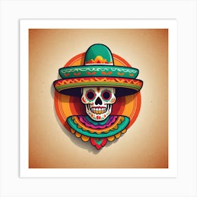 Day Of The Dead Skull 137 Art Print