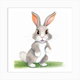 Watercolor Bunny Art Print