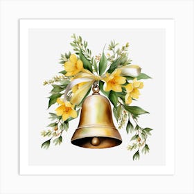 Bell With Flowers 1 Art Print