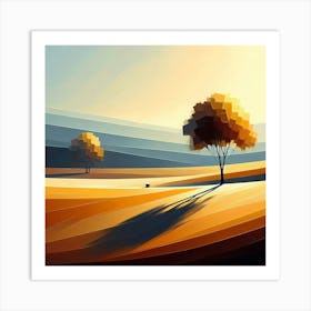 Abstract Landscape Canvas Art Art Print