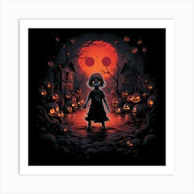 Spooky Halloween Art Print