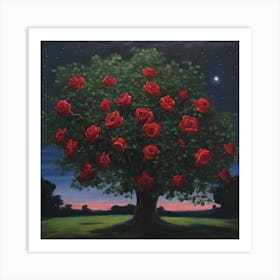 Tree Of Roses 1 Art Print