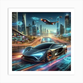 Futuristic Car 11 Art Print