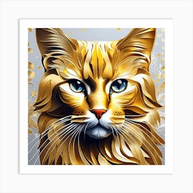 Golden Cat 21 Art Print