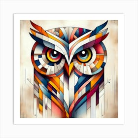 Abstract Owl 1 Art Print