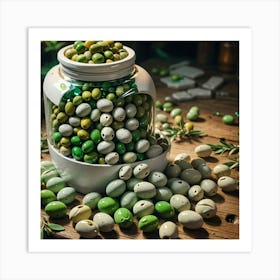 Olives In A Jar Art Print