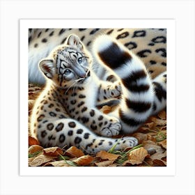 Snow Leopard Cub 3 Art Print