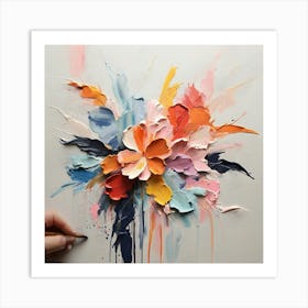 Abstract flowers 2 Art Print