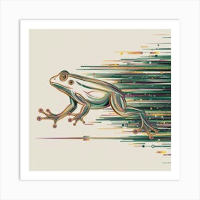 Frog In Motion Art Print