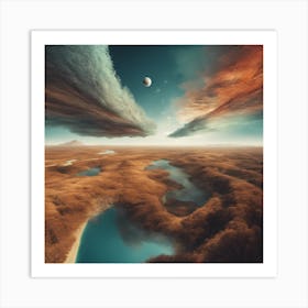 Abstract Space Landscape Art Print