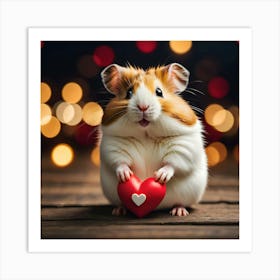 Valentines Hamster 5 Art Print