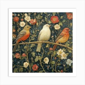 Birds On A Branch Art 10 Art Print