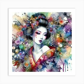 Creativel Geisha Illustration 106 Art Print