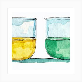 Two Glasses Of Water 1 Art Print