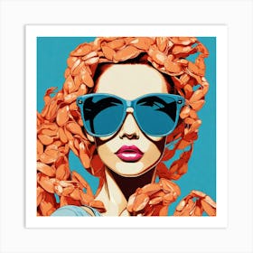 Woman In Sunglasses Art Print