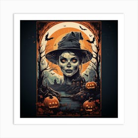 Halloween Witch Art Print