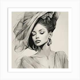 Fashion Drawing Art Print